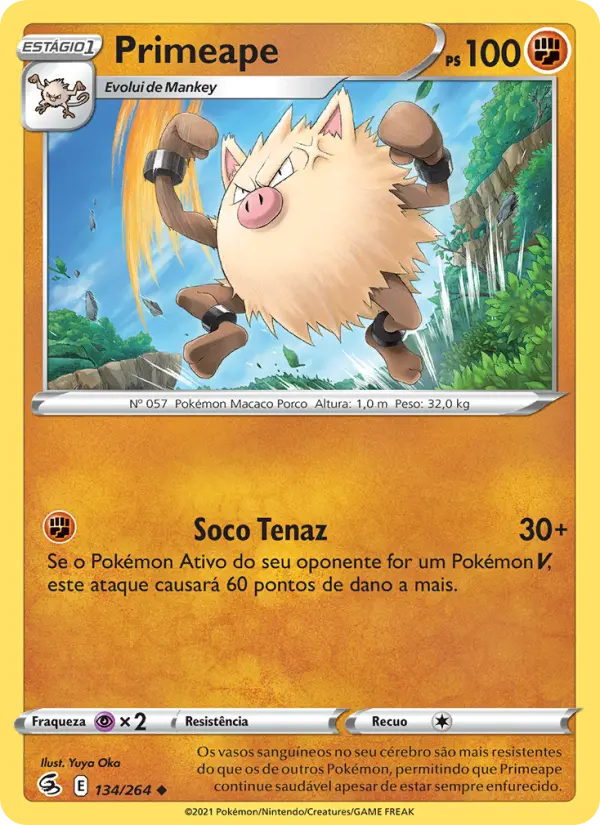 Carta Primeape, nº 134 de Golpe Fusão
