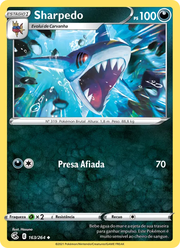 Carta Sharpedo, nº 163 de Golpe Fusão
