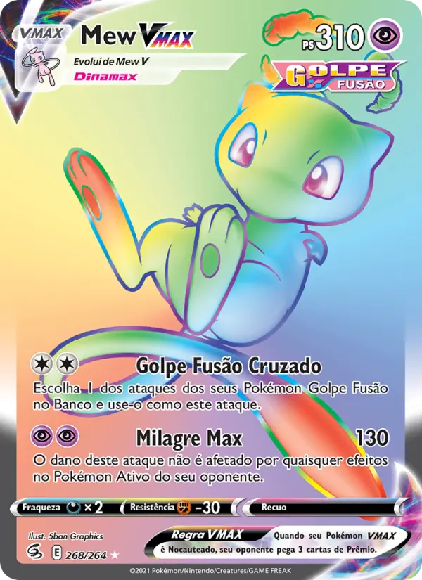 Carta Mew VMAX, nº 268 de Golpe Fusão