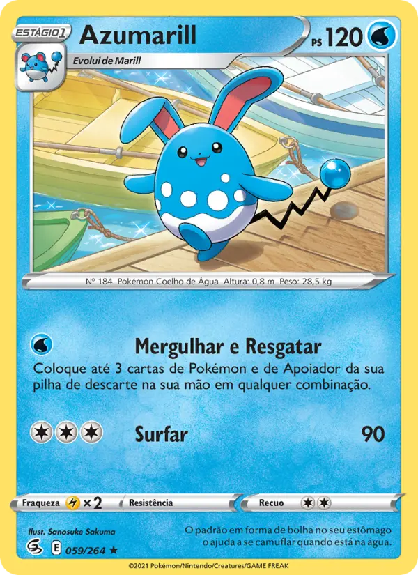 Carta Azumarill, nº 59 de Golpe Fusão