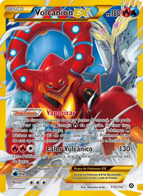Carta Volcanion EX, nº 115 de Cerco de Vapor