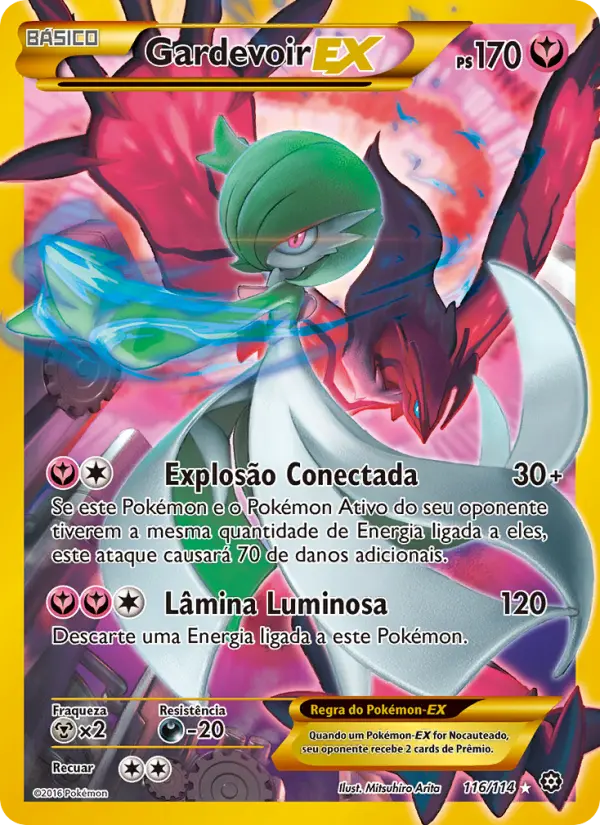 Carta Gardevoir EX, nº 116 de Cerco de Vapor