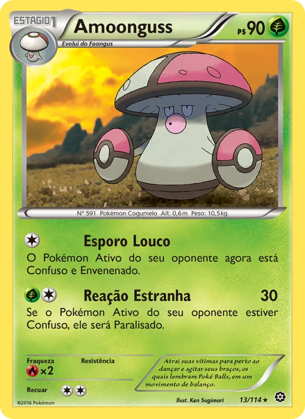 Carta Amoonguss, nº 13 de Cerco de Vapor