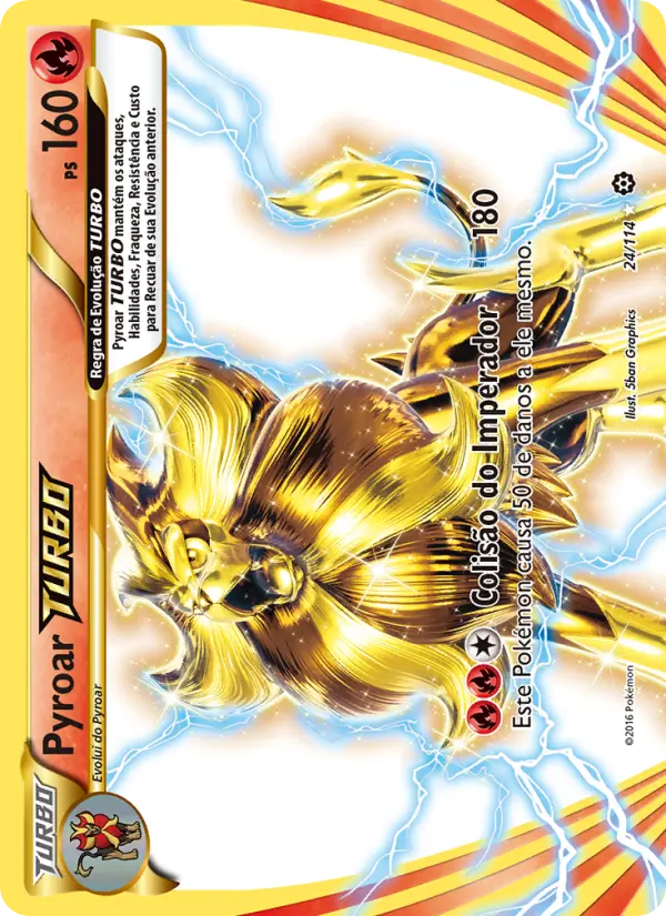 Carta Pyroar TURBO, nº 24 de Cerco de Vapor