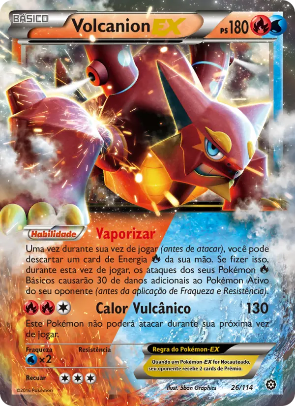 Carta Volcanion EX, nº 26 de Cerco de Vapor