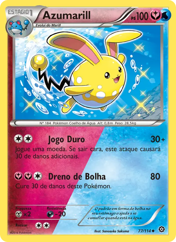 Carta Azumarill, nº 77 de Cerco de Vapor