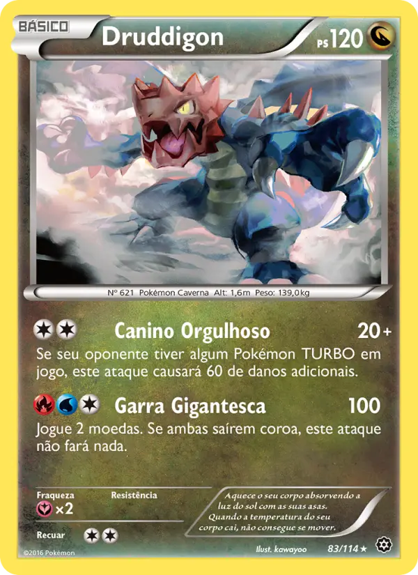 Carta Druddigon, nº 83 de Cerco de Vapor