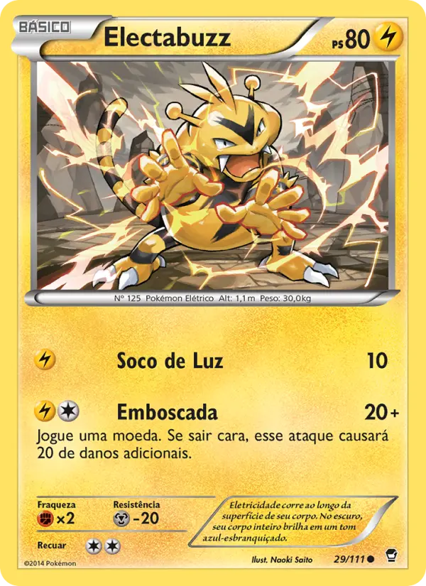 Carta Electabuzz, nº 29 de Punhos Furiosos