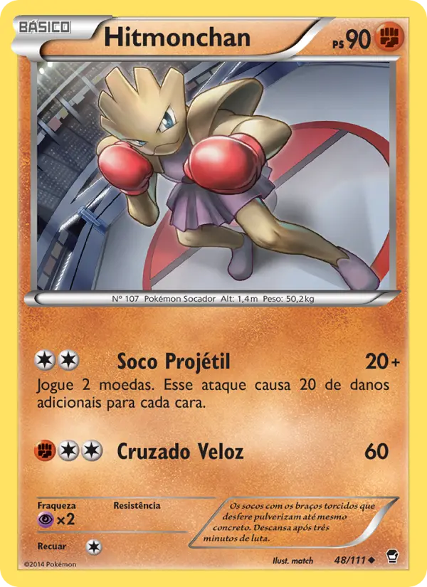 Carta Hitmonchan, nº 48 de Punhos Furiosos