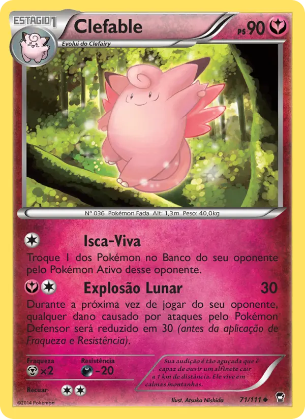Carta Clefable, nº 71 de Punhos Furiosos
