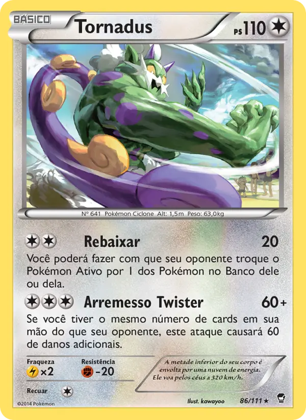 Carta Tornadus, nº 86 de Punhos Furiosos